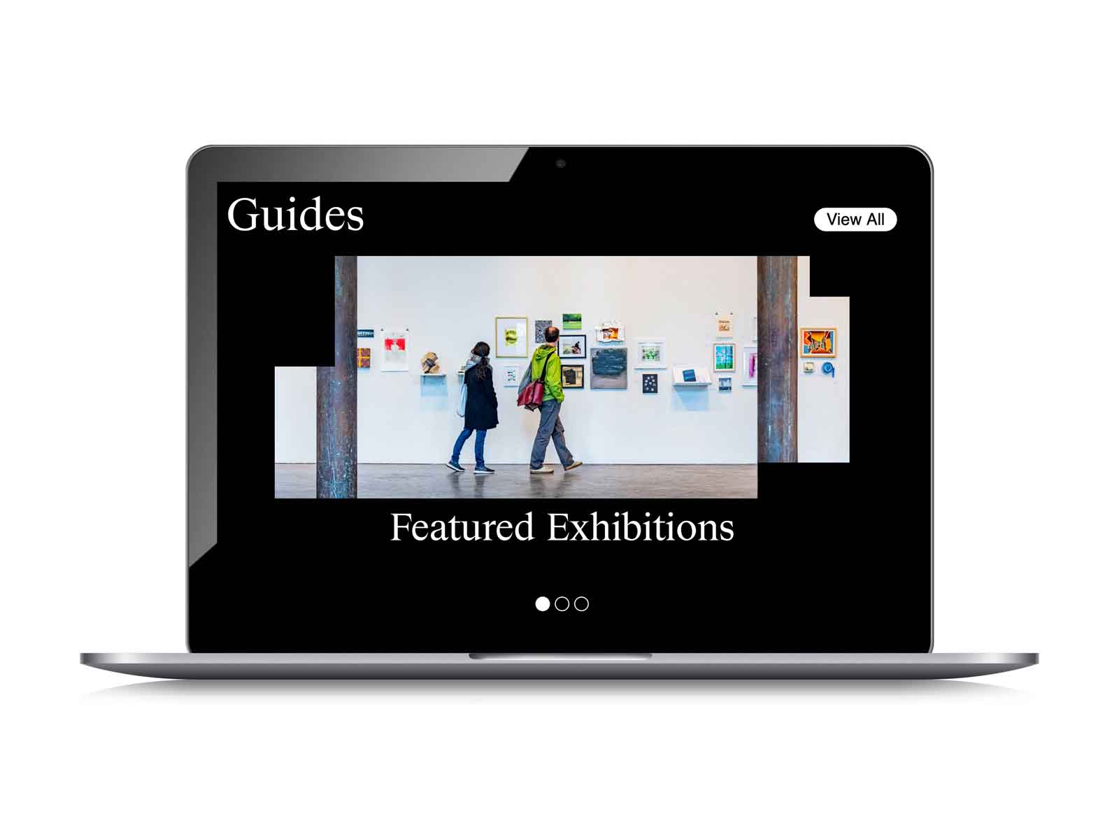 screen of the Art in Dumbo Open Studios featured exhibtion home page section